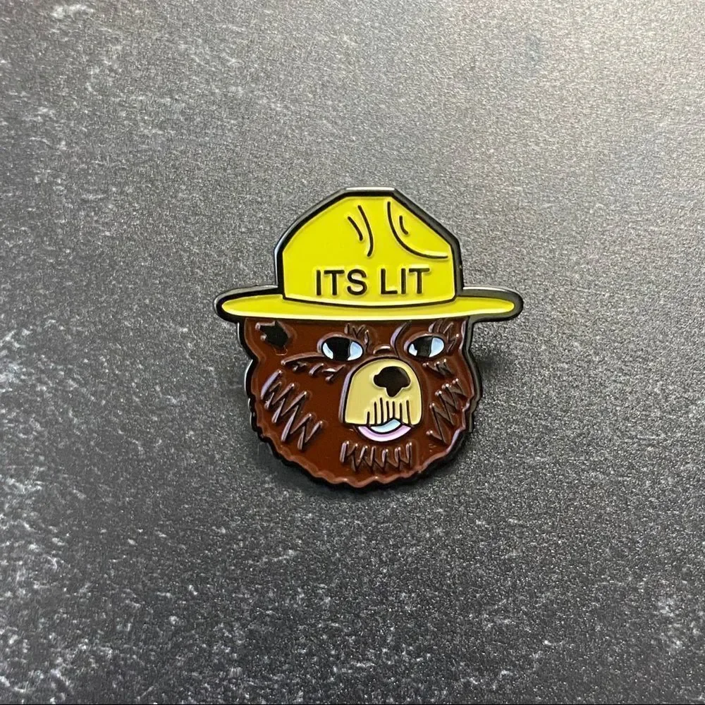 Smokey the Bear It’s Lit Enamel Pin/ Brooch